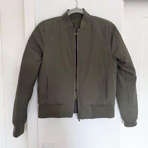 Lululemon Olive Green Reversible Bomber Jacket